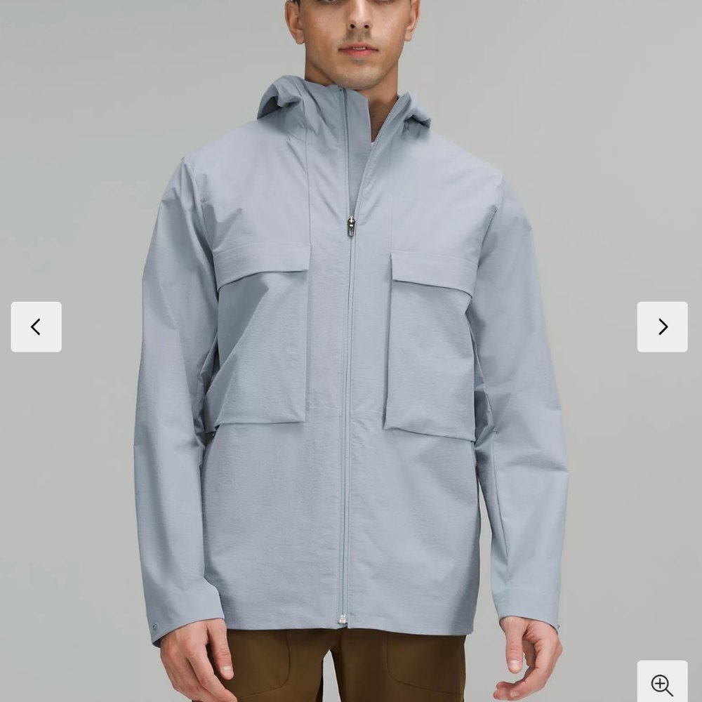 BNWT Lululemon Men's Stretch Cargo Jacket, Size Small, Color: Chambray